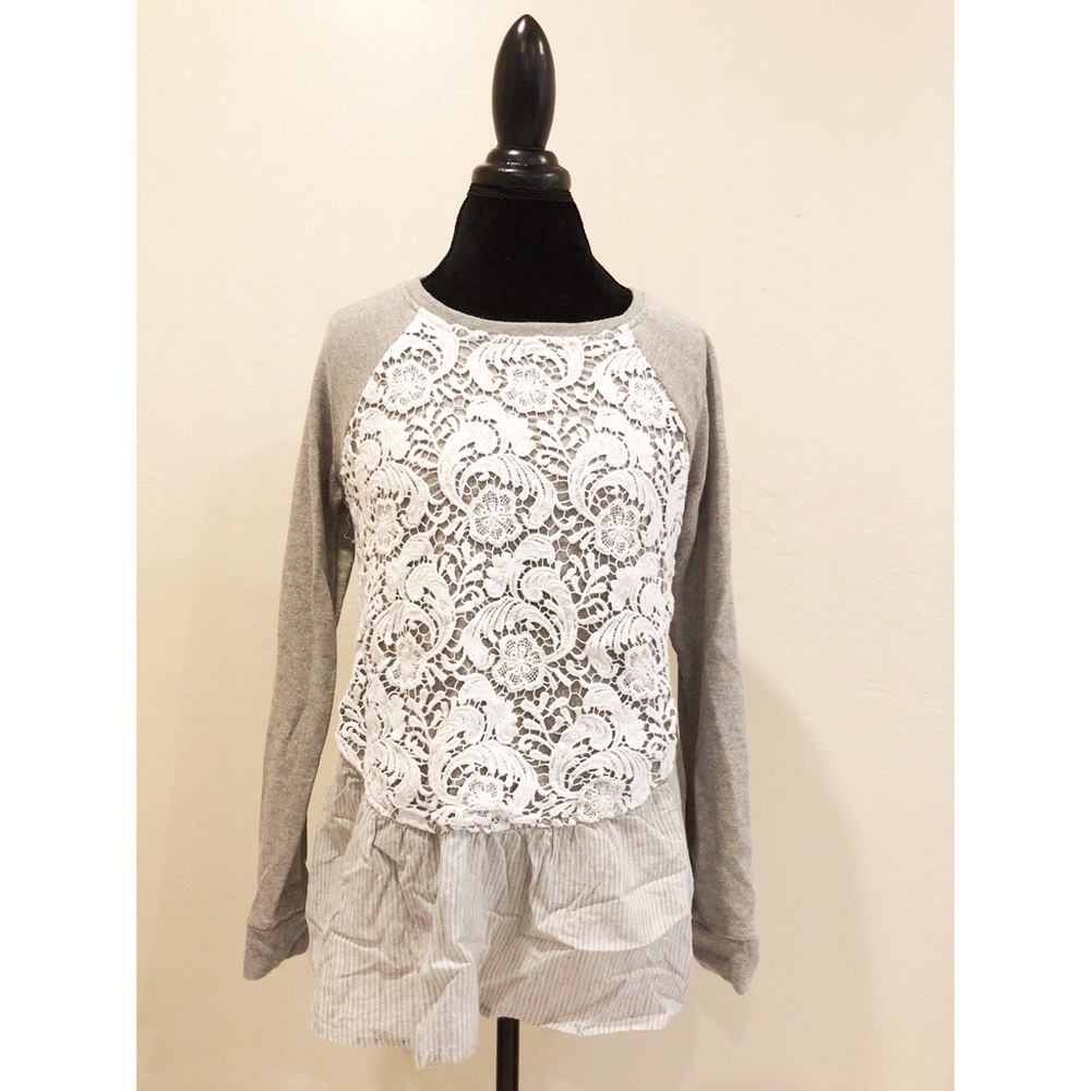 Anthropologie Sunday in Brooklyn Lace Sweater Top